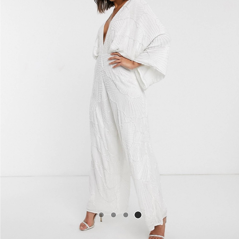 Asos Ivory beaded jumpsuit